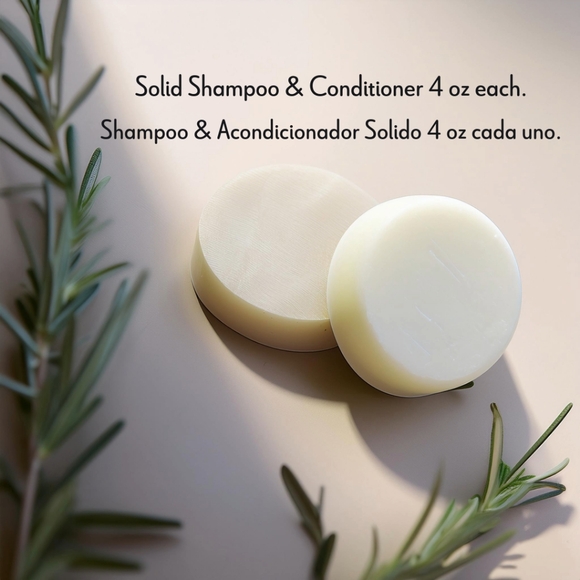 Hand Crafted Other - Tea Tree & Rosemary Oil, Fresh Shampoo Bar & Conditioner Bar Bundle with…